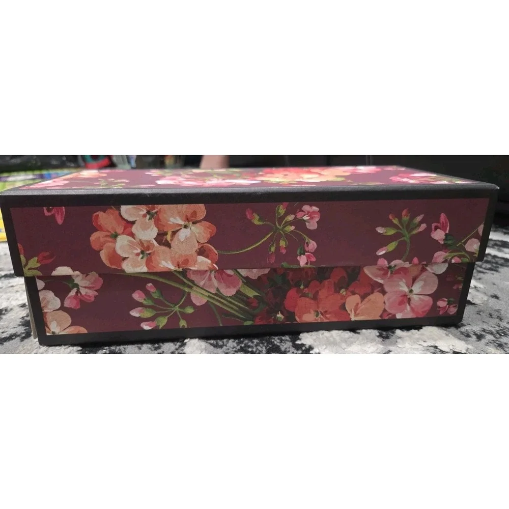 Gucci Burgundy Floral Shoe Box
